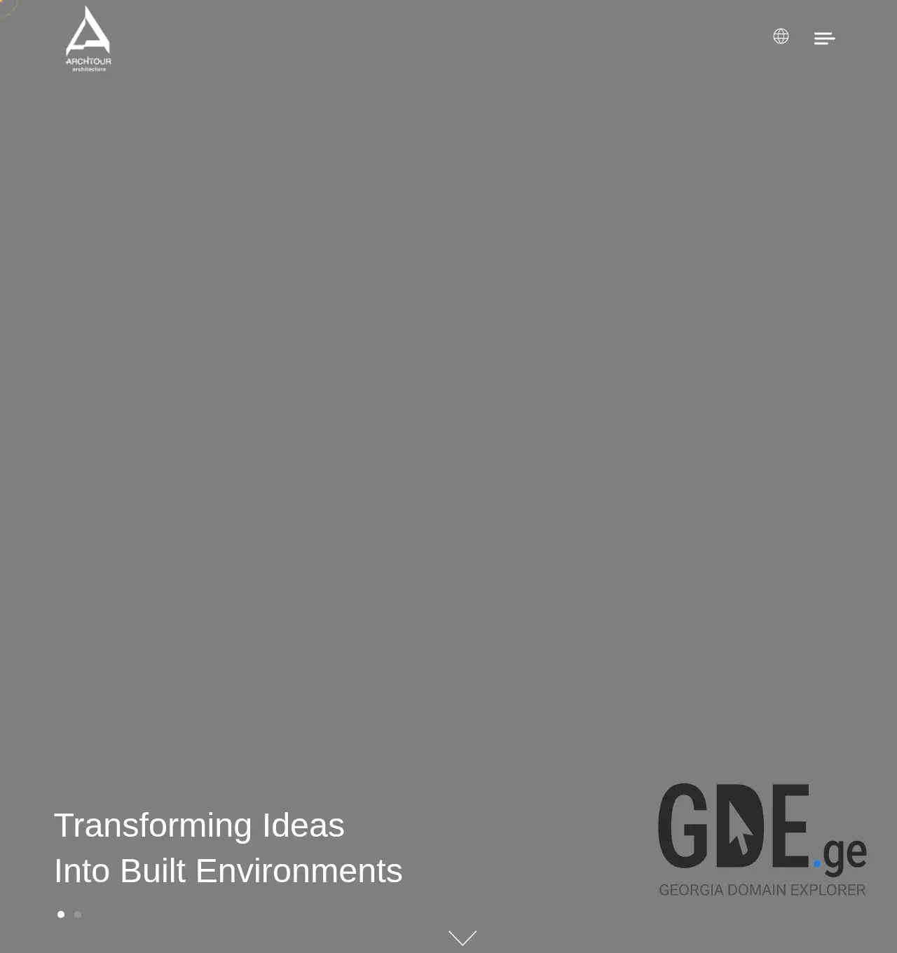 Screenshot of the site atarchitecture.ge at 2025-12-07