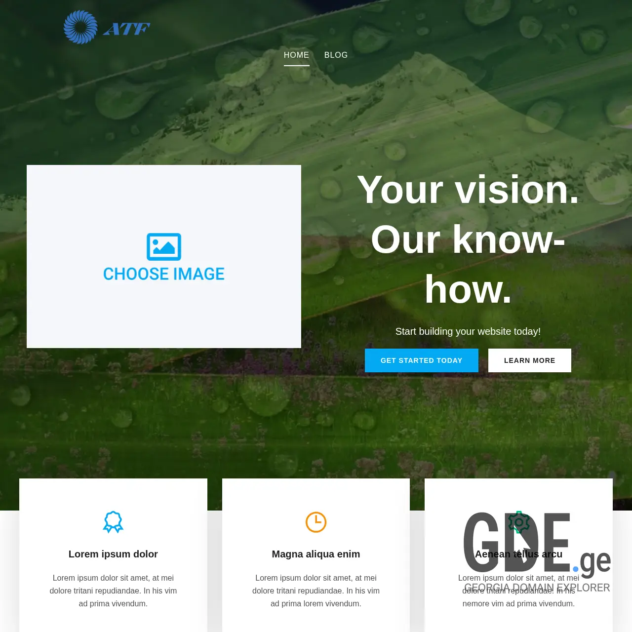 Screenshot of the site atf.ge at 2025-12-08