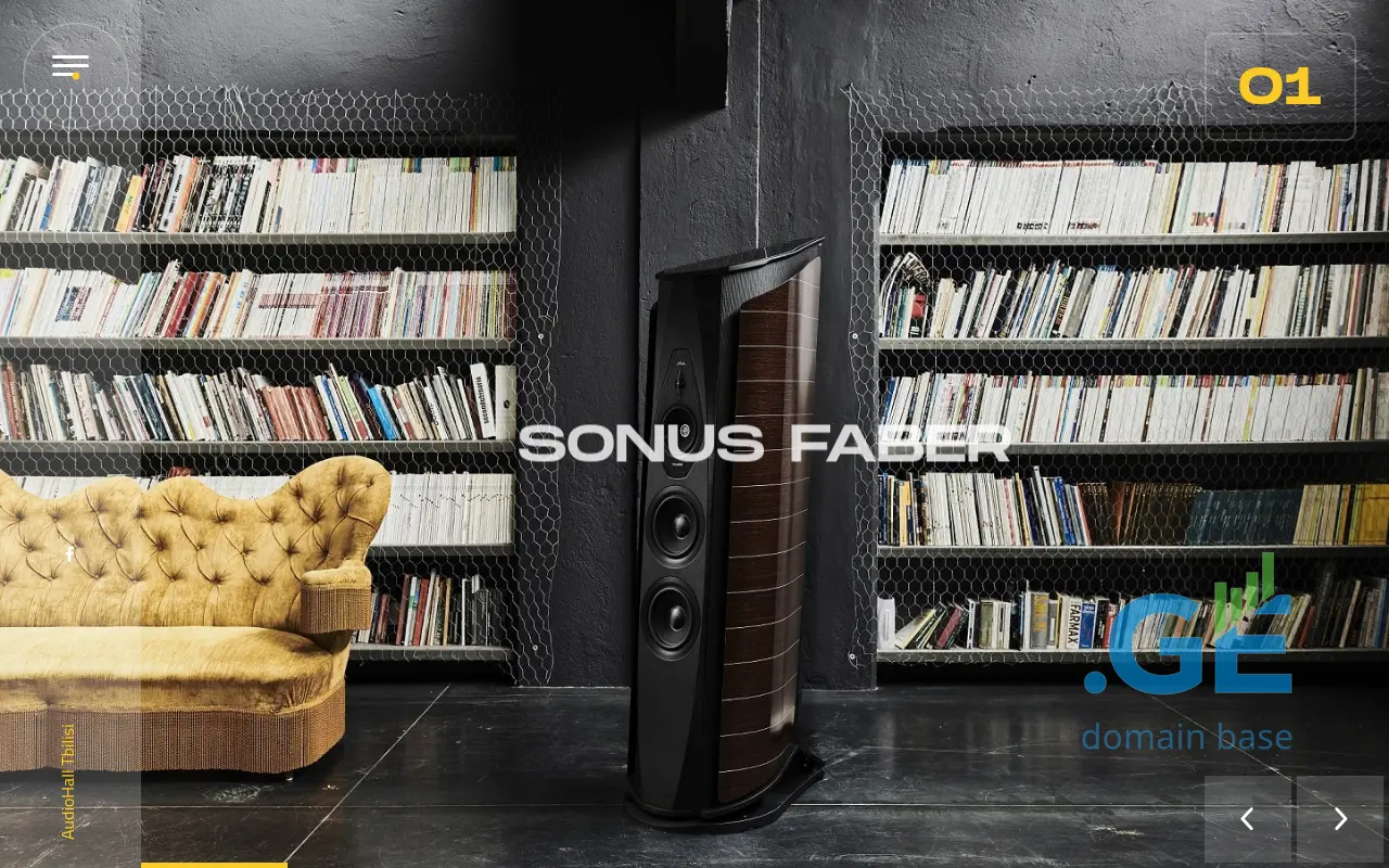 Screenshot of the site audiohall.ge