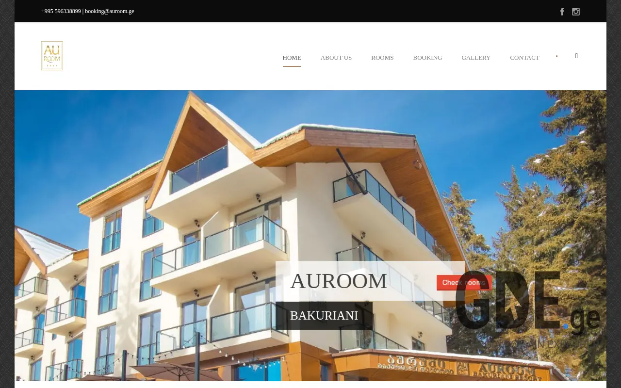 Screenshot of the site auroom.ge at 2025-11-28