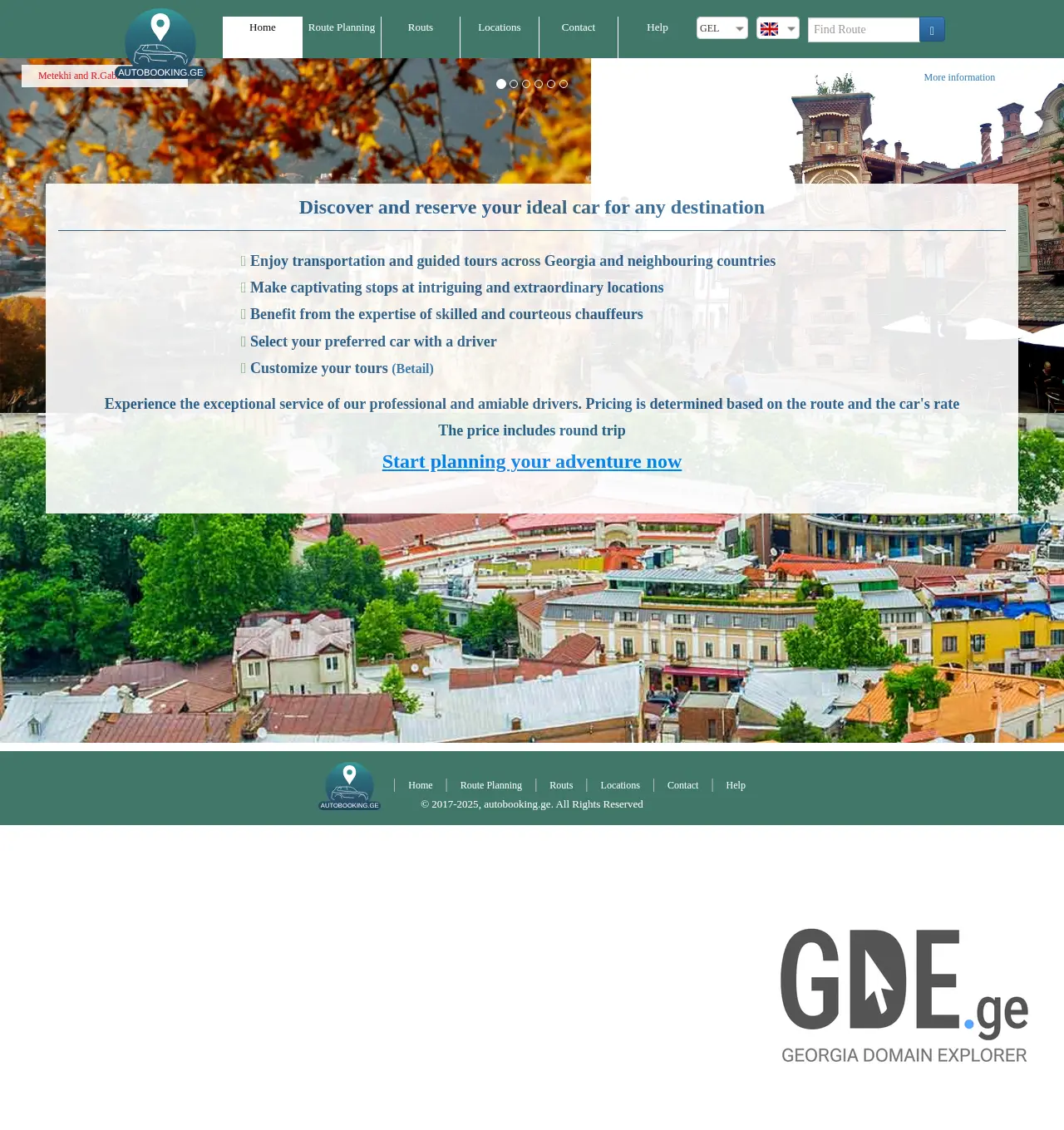 Screenshot of the site autobooking.ge at 2025-12-07