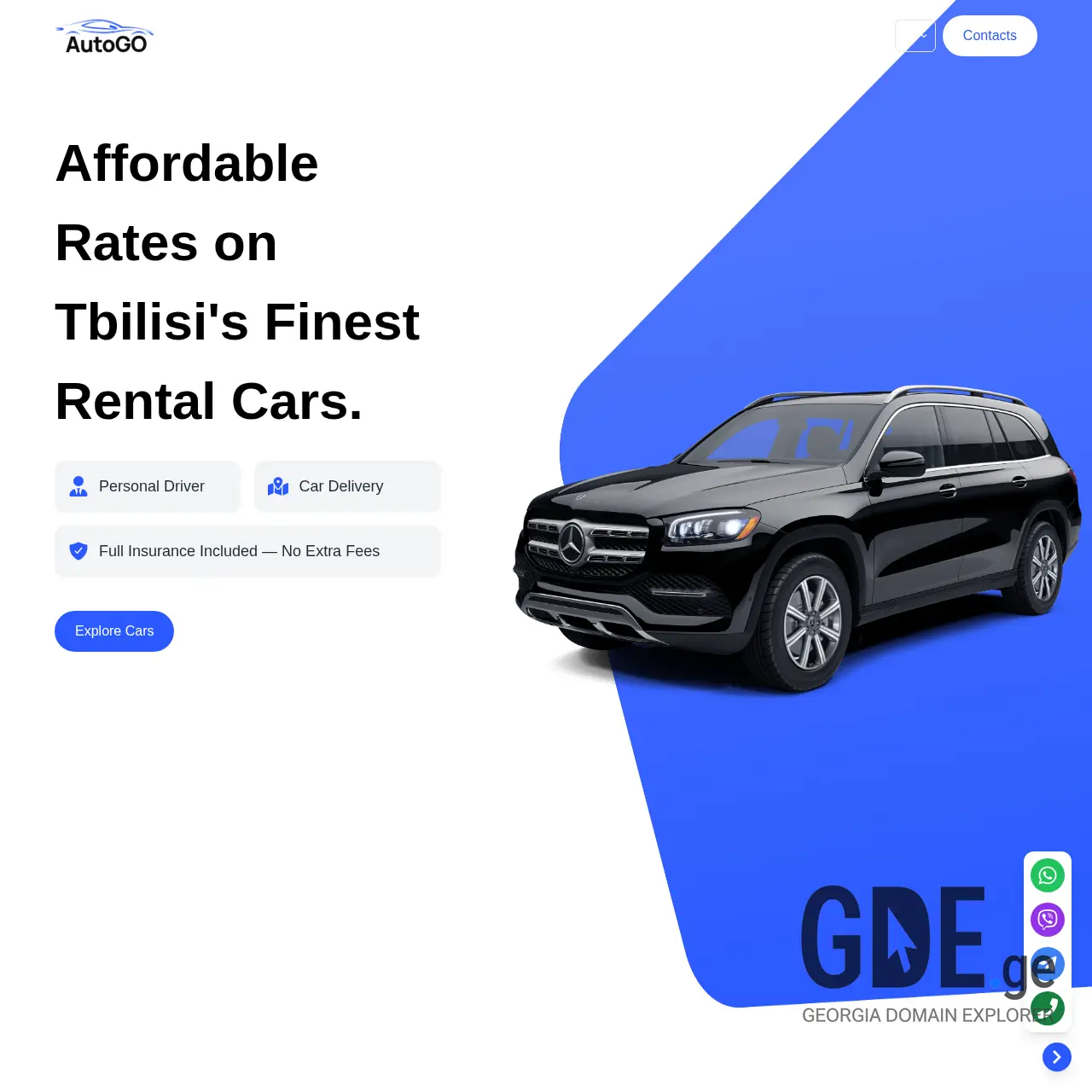 Screenshot of the site autogo.ge at 2025-12-08