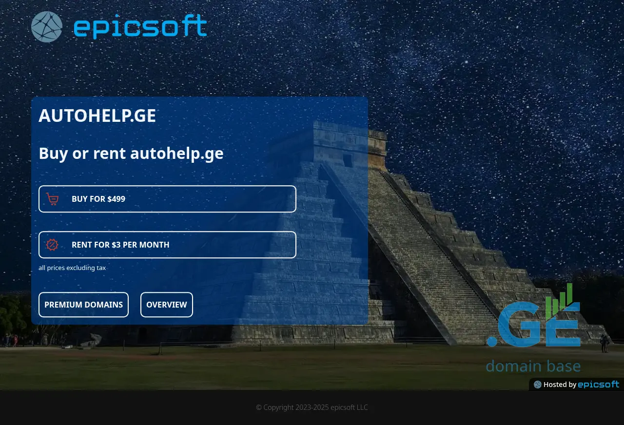 Screenshot of the site autohelp.ge