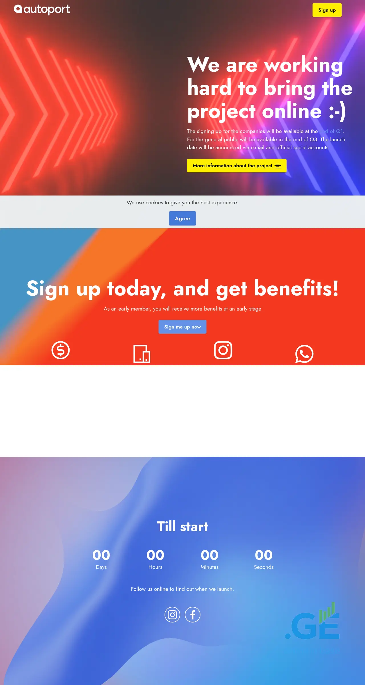 Screenshot of the site autoport.ge