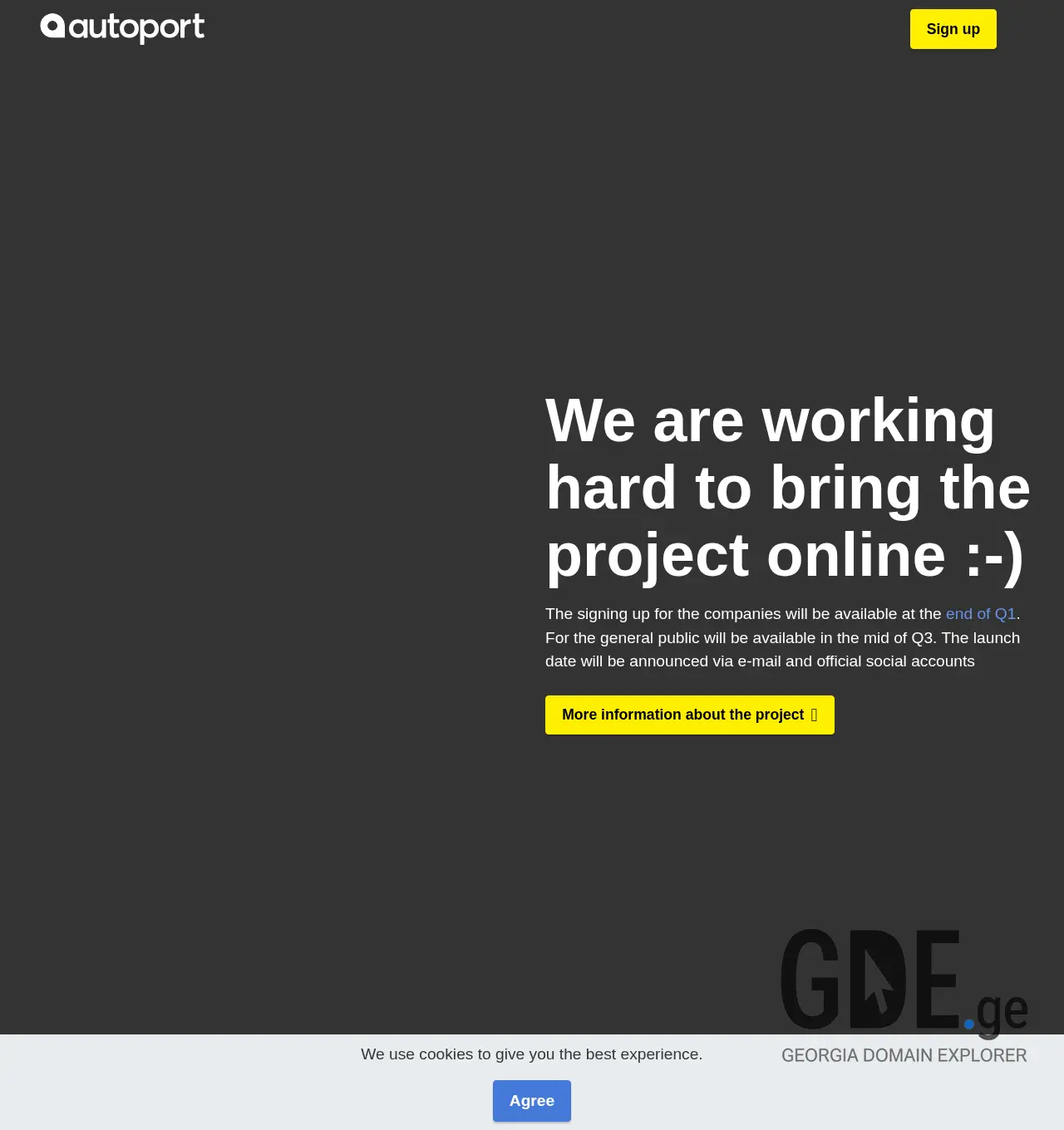 Screenshot of the site autoport.ge at 2025-11-29