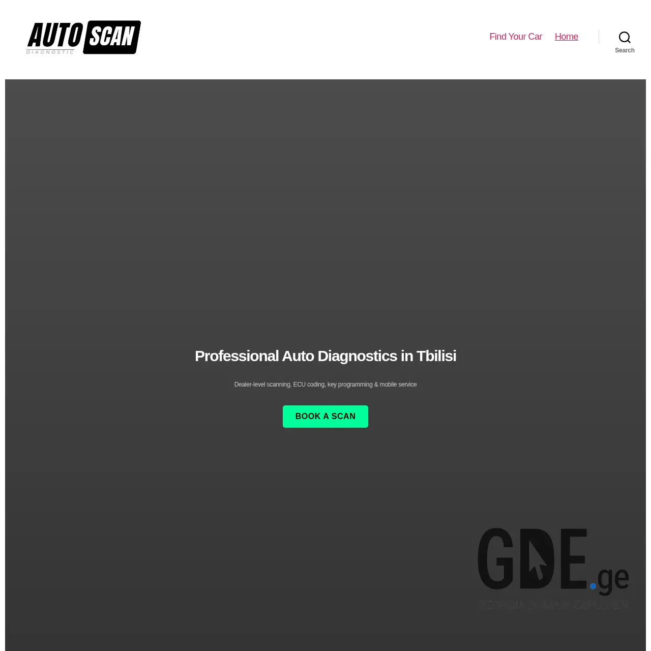 Screenshot of the site autoscan.ge at 2026-01-26