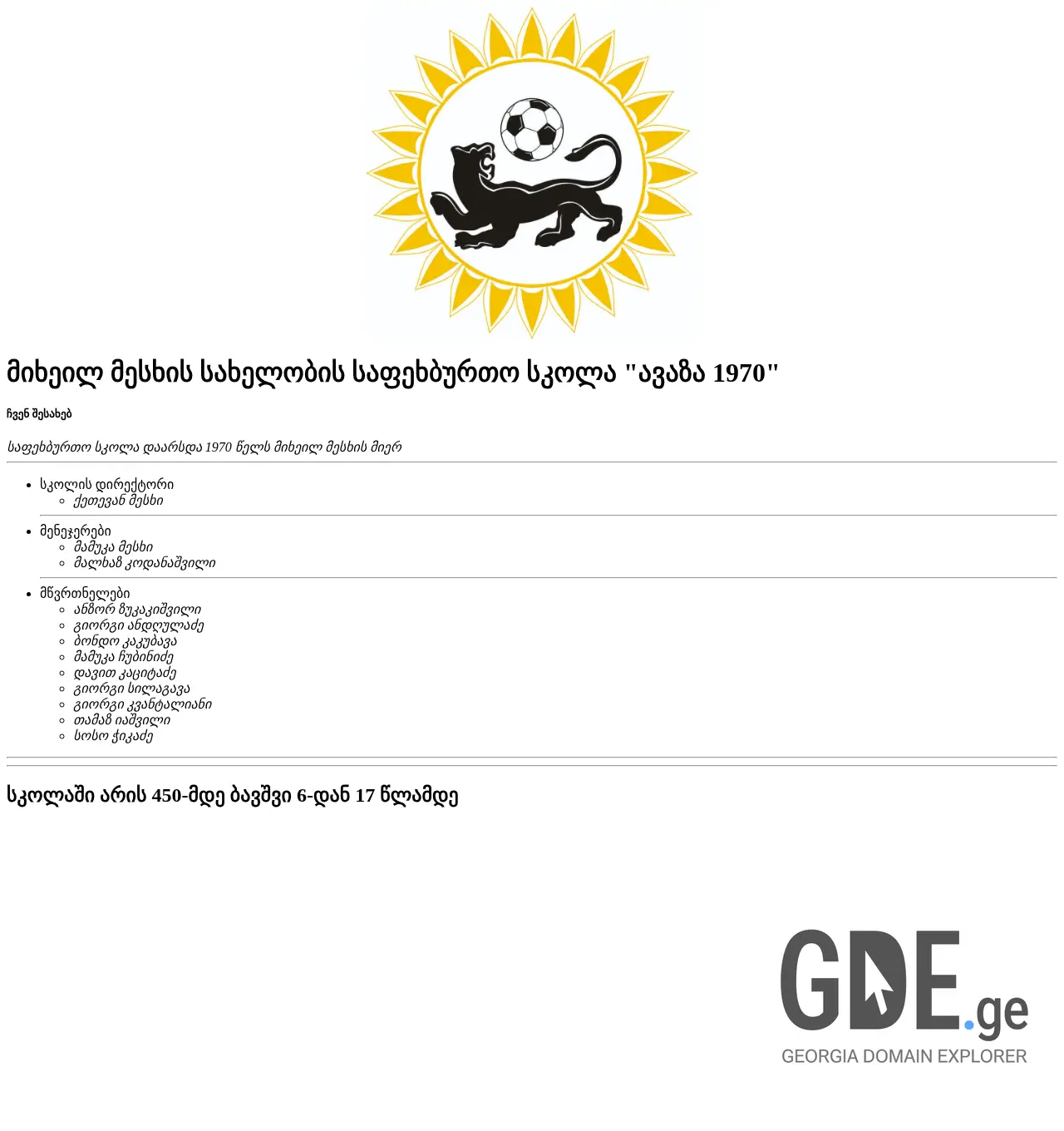 Screenshot of the site avaza.ge at 2025-11-29