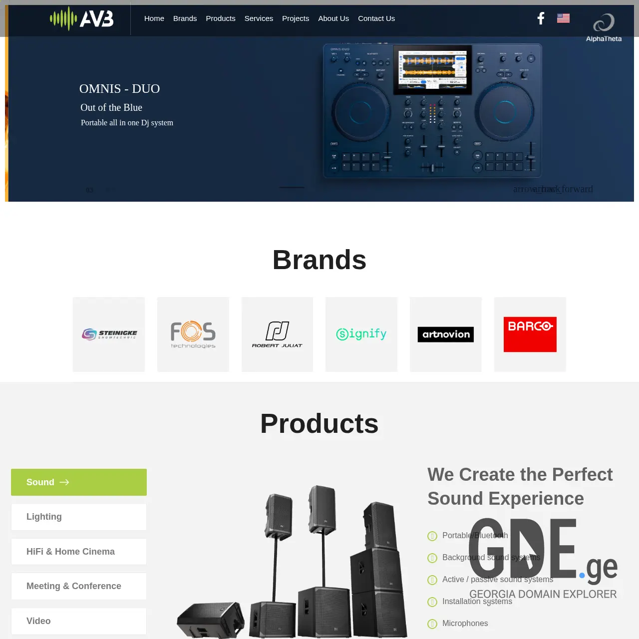 Screenshot of the site avb.ge at 2025-12-15