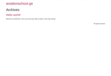 Screenshot of aviationschool.ge