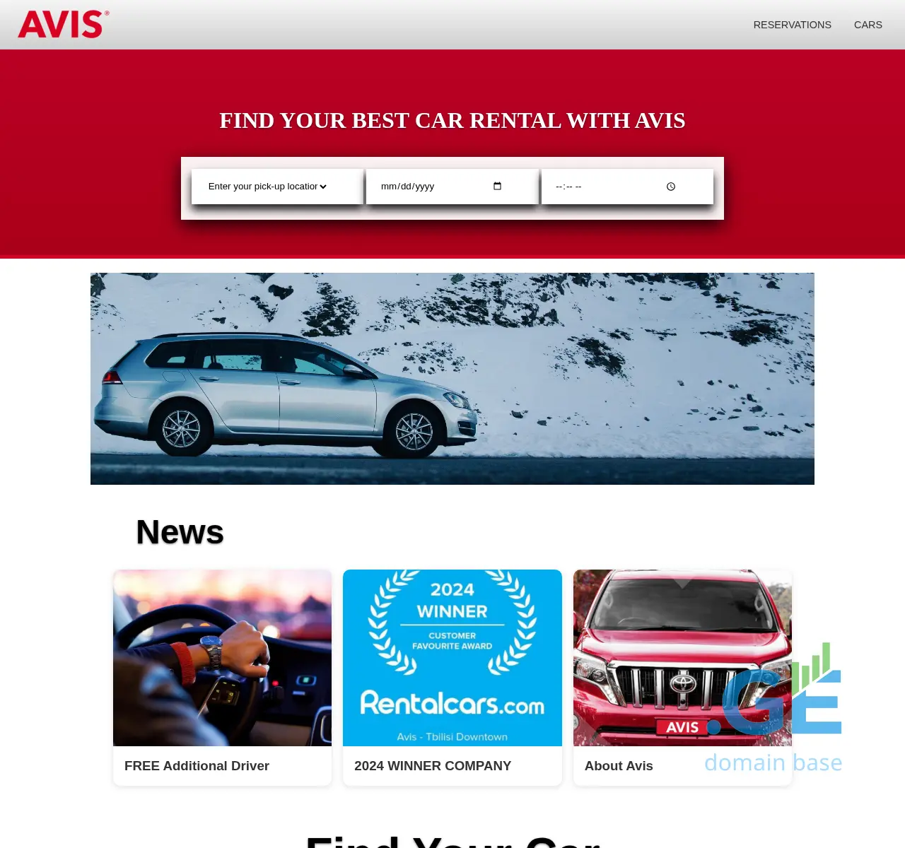 Screenshot of the site avis.ge at 2025-11-24