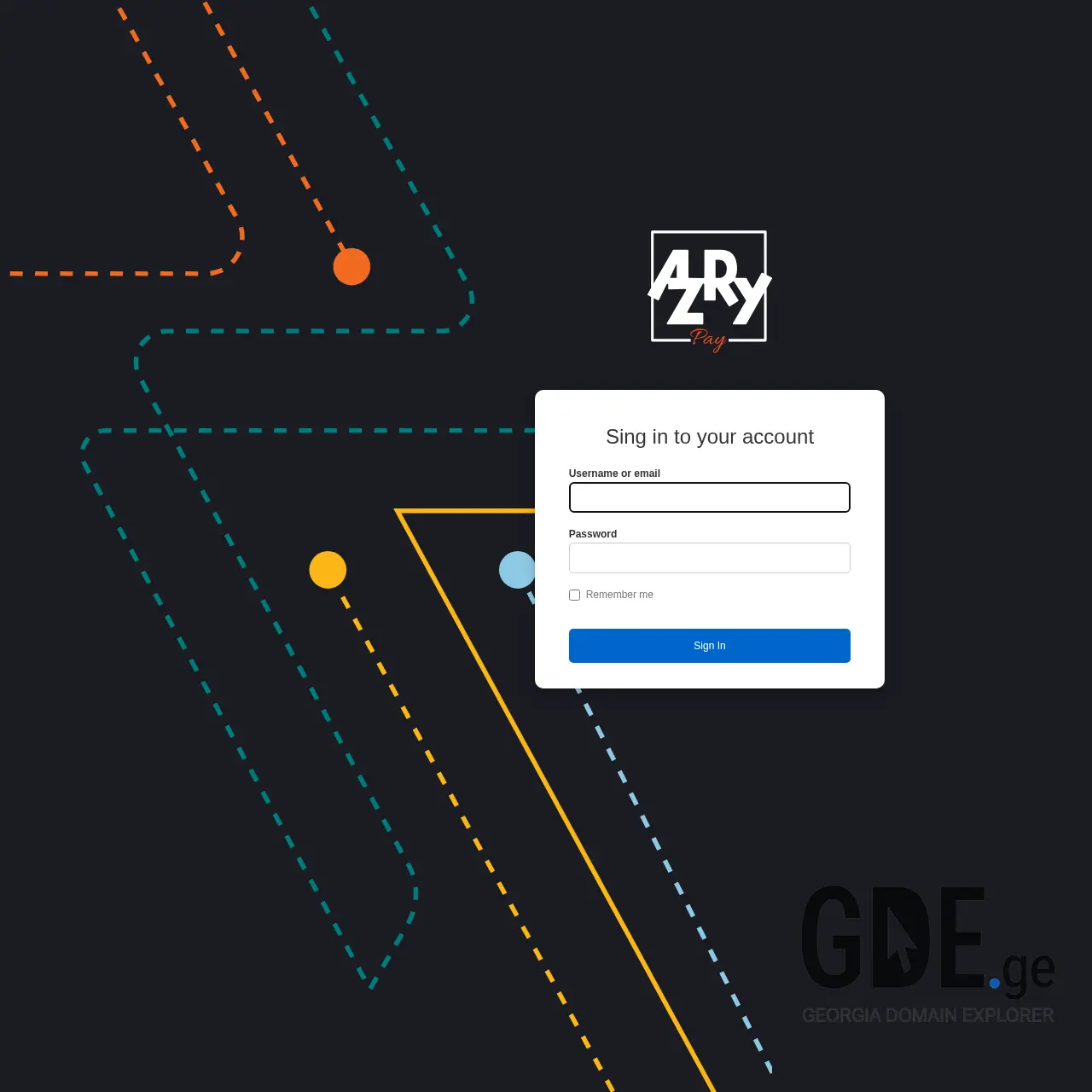 Screenshot of the site azrypay.ge at 2025-12-08