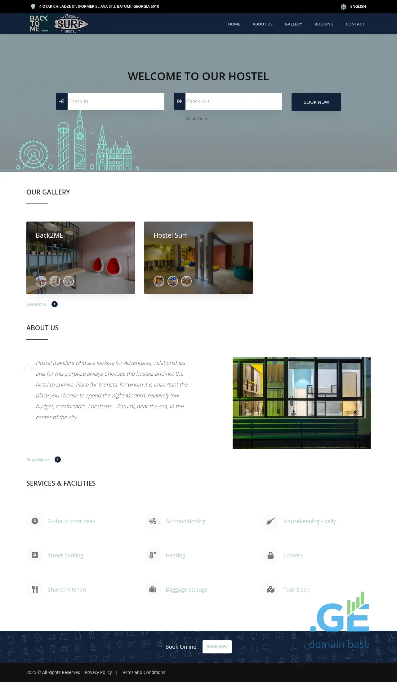 Screenshot of the site ba2me.ge