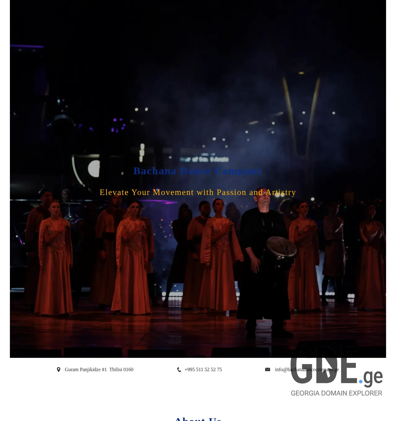 Screenshot of the site bachanadancecompany.ge at 2025-12-07
