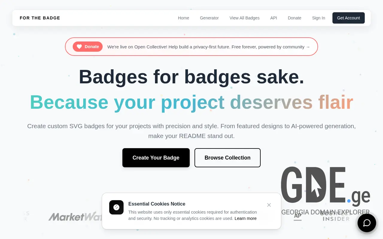 Screenshot of the site bad.ge at 2025-11-28