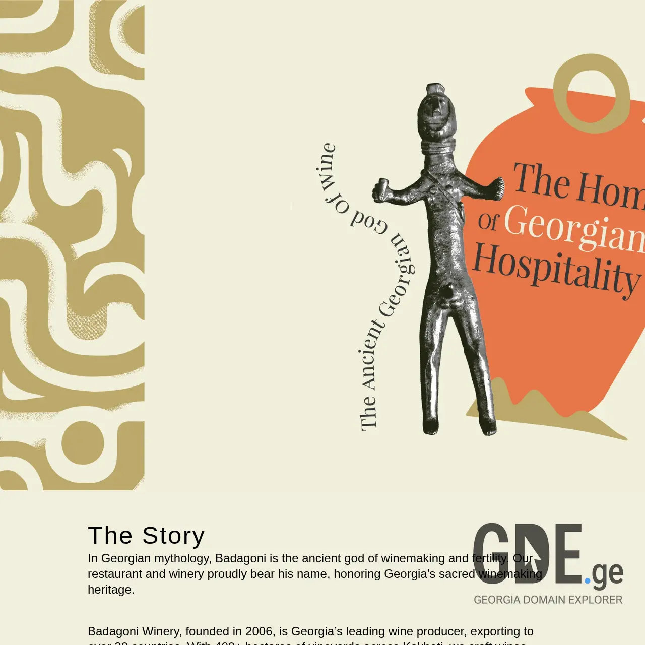 Screenshot of the site badagoniwineskitchen.ge at 2025-12-08