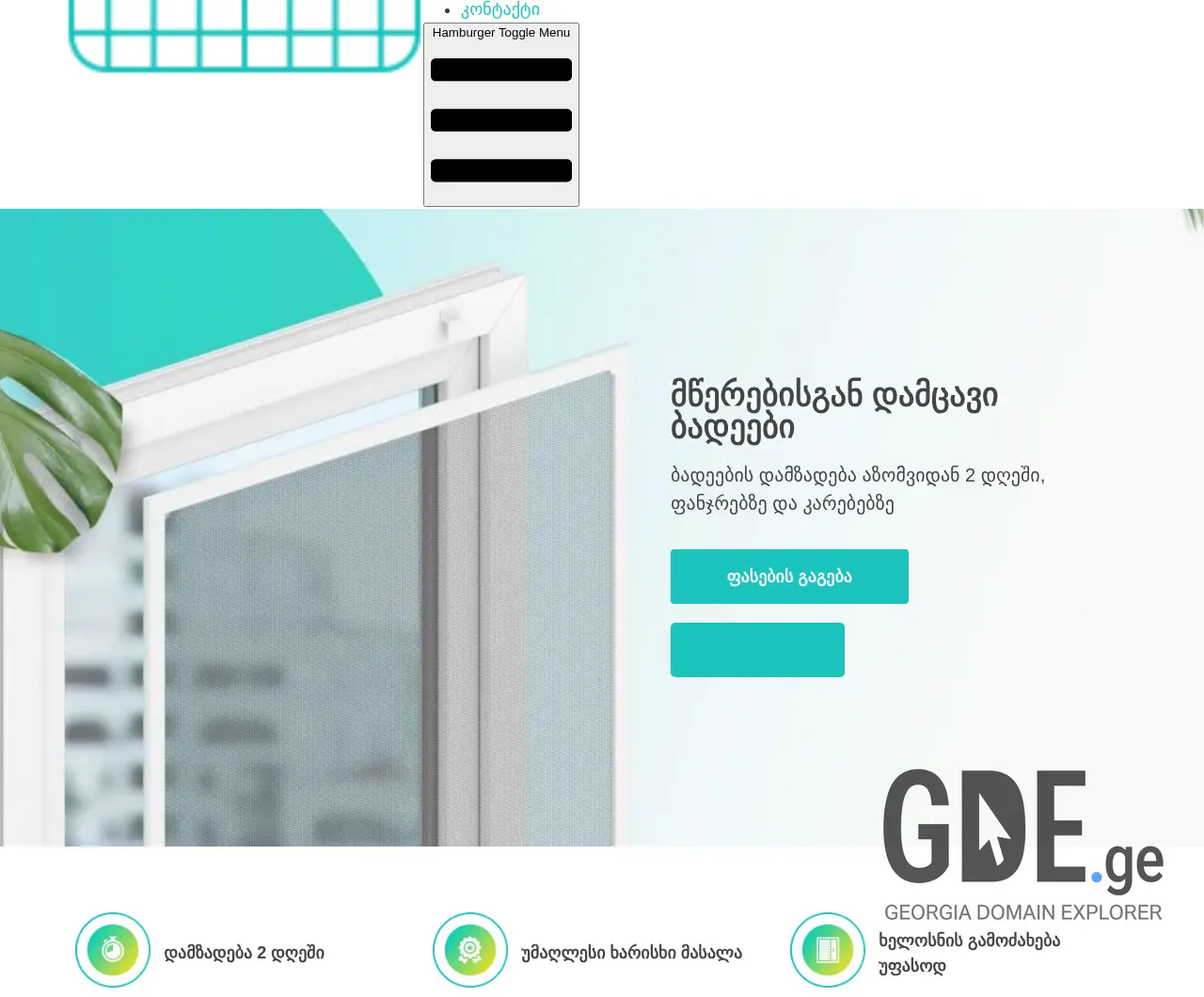 Screenshot of the site badeebi.ge at 2025-12-07