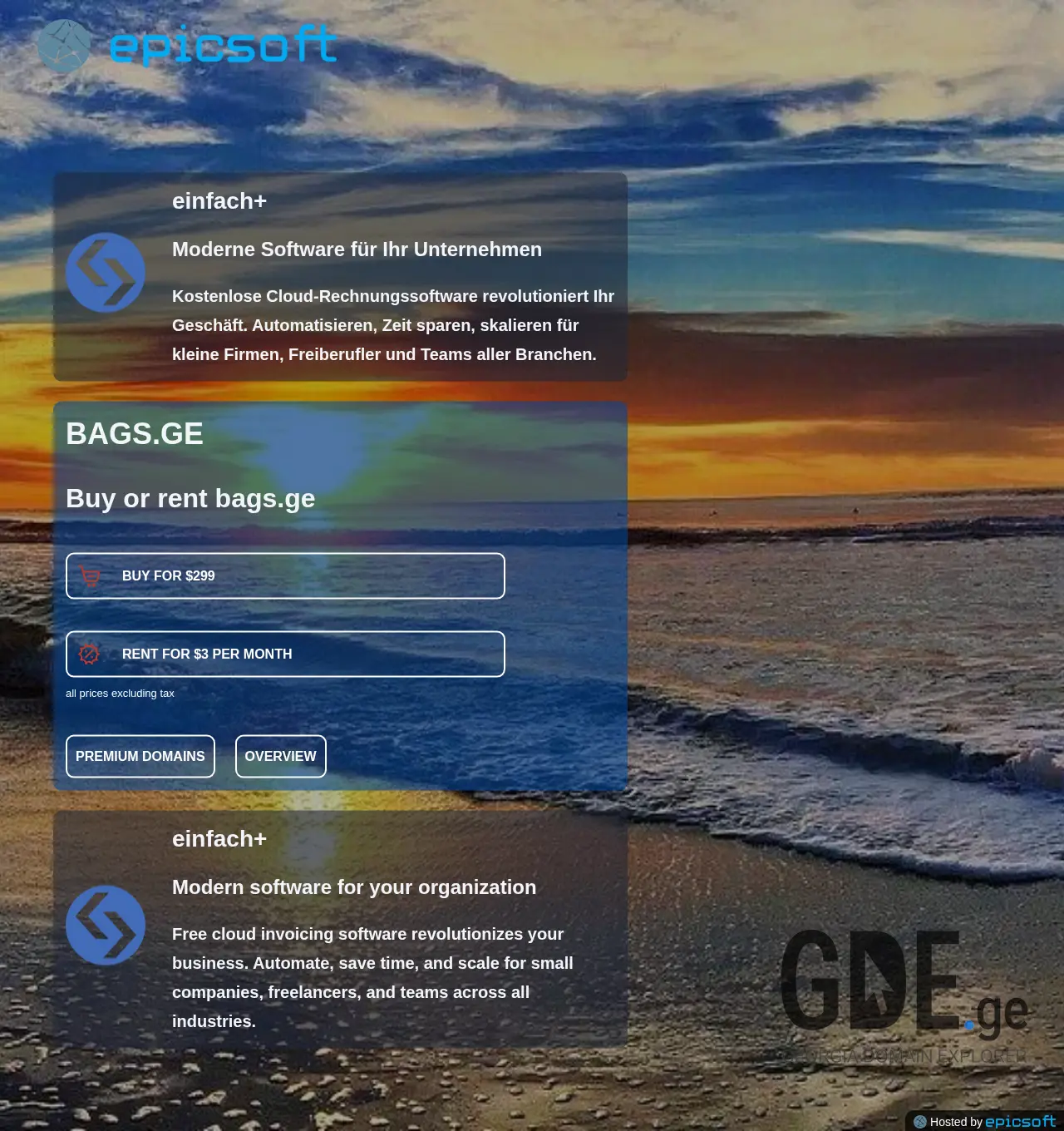 Screenshot of the site bags.ge at 2025-12-03