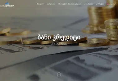 Скриншот banicredit.ge