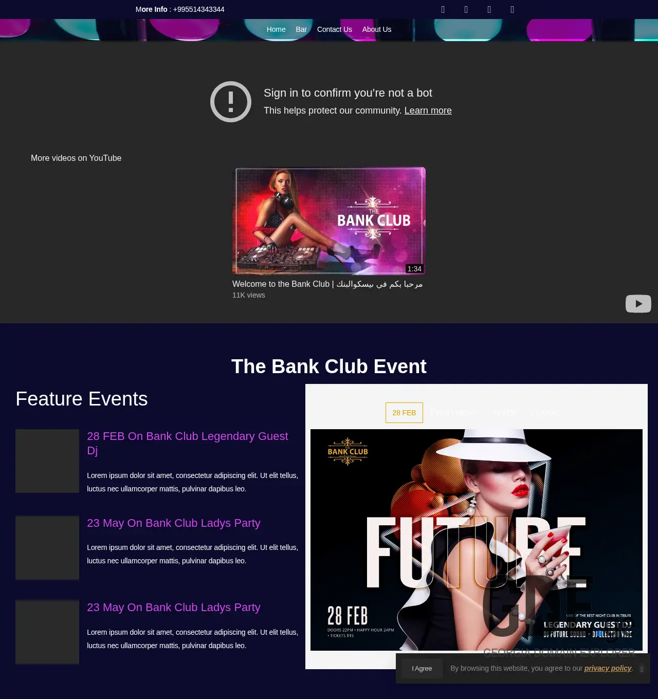 Screenshot of the site bankclub.ge at 2025-12-07