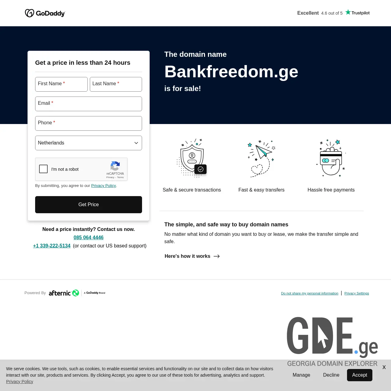 Screenshot of the site bankfreedom.ge at 2025-12-12