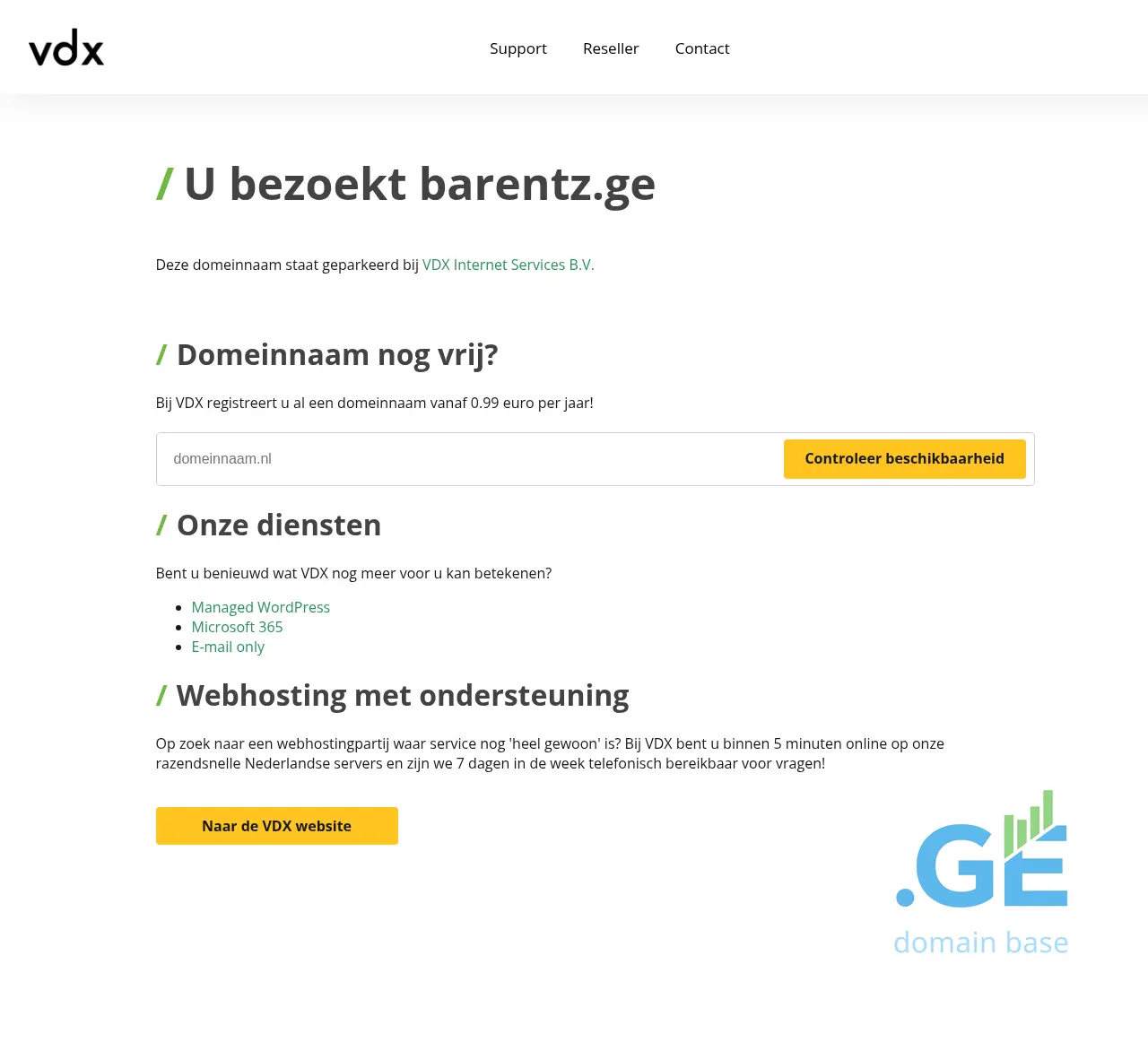 Screenshot of the site barentz.ge at 2025-10-03