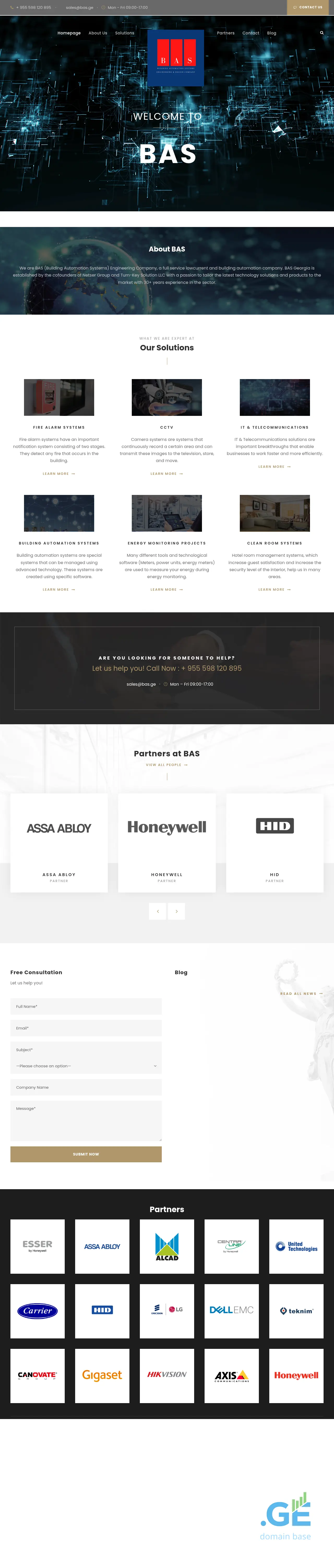 Screenshot of the site bas.ge