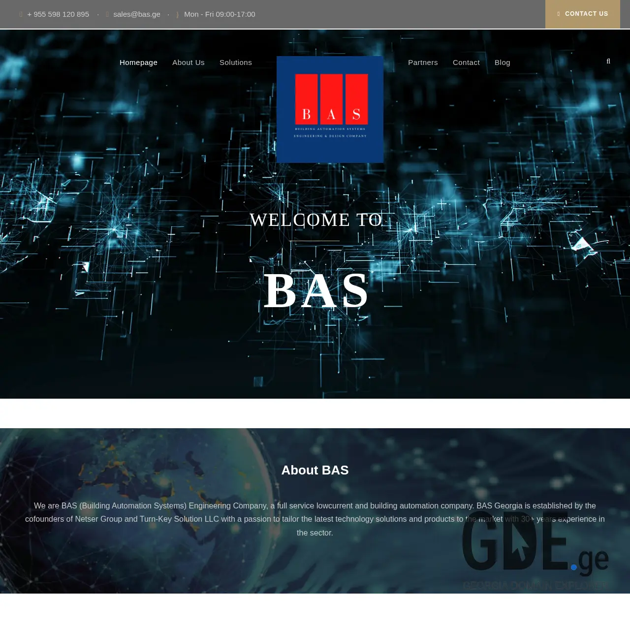 Screenshot of the site bas.ge at 2025-12-15