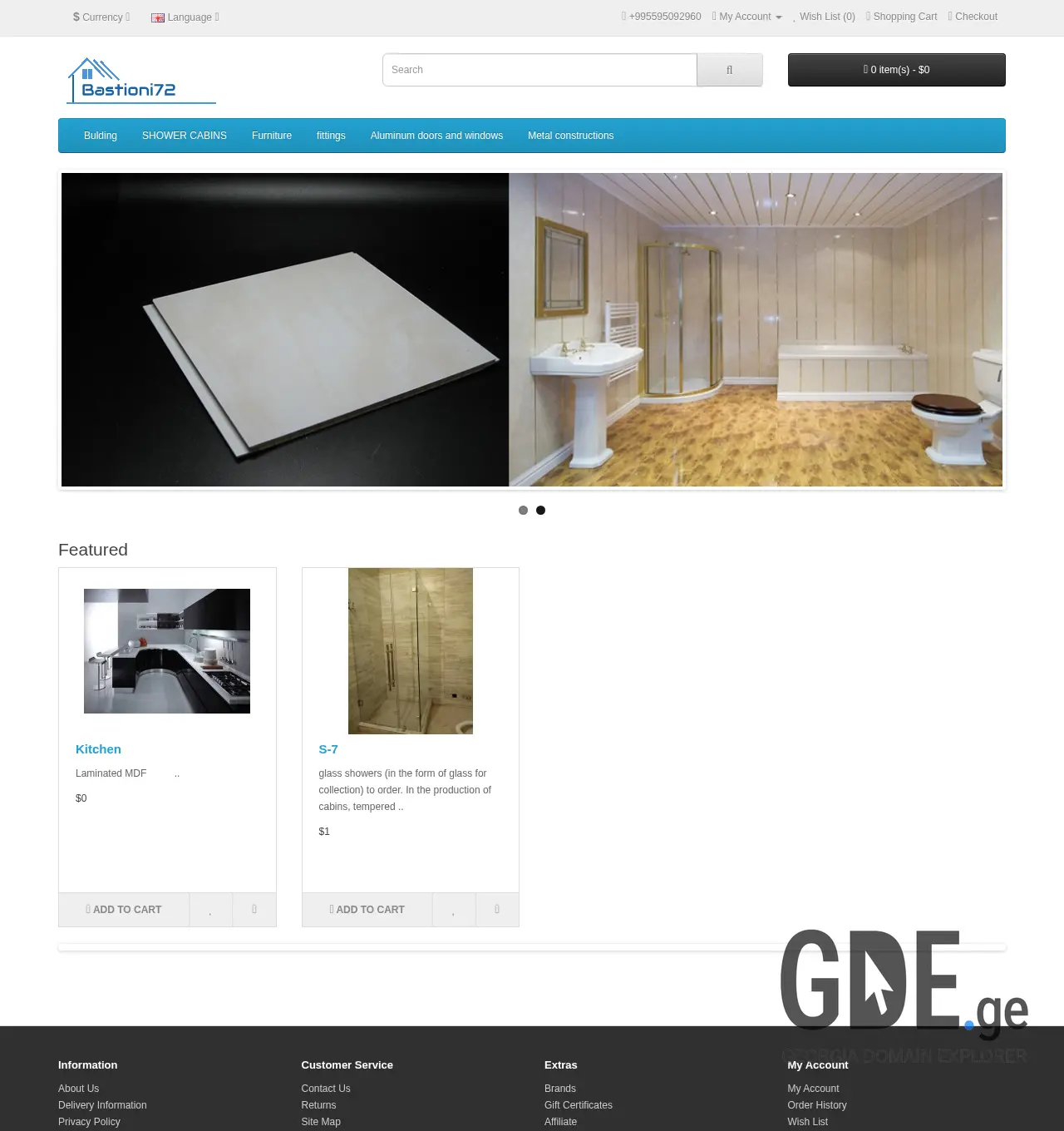 Screenshot of the site bastioni72.ge at 2025-11-30