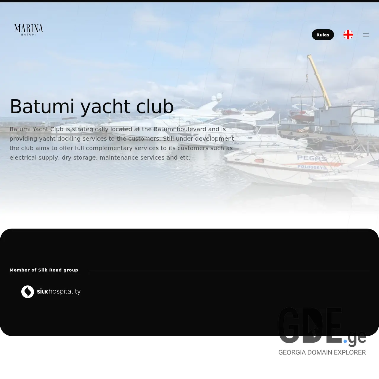 Screenshot of the site batumimarina.ge at 2025-12-08