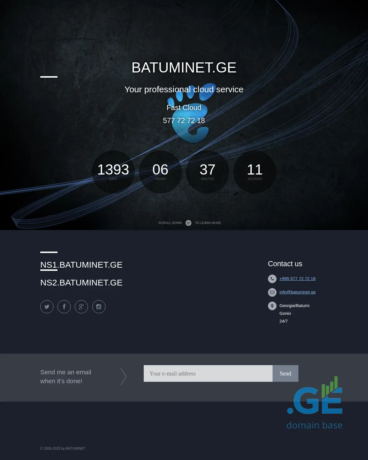 Screenshot of the site batuminet.ge