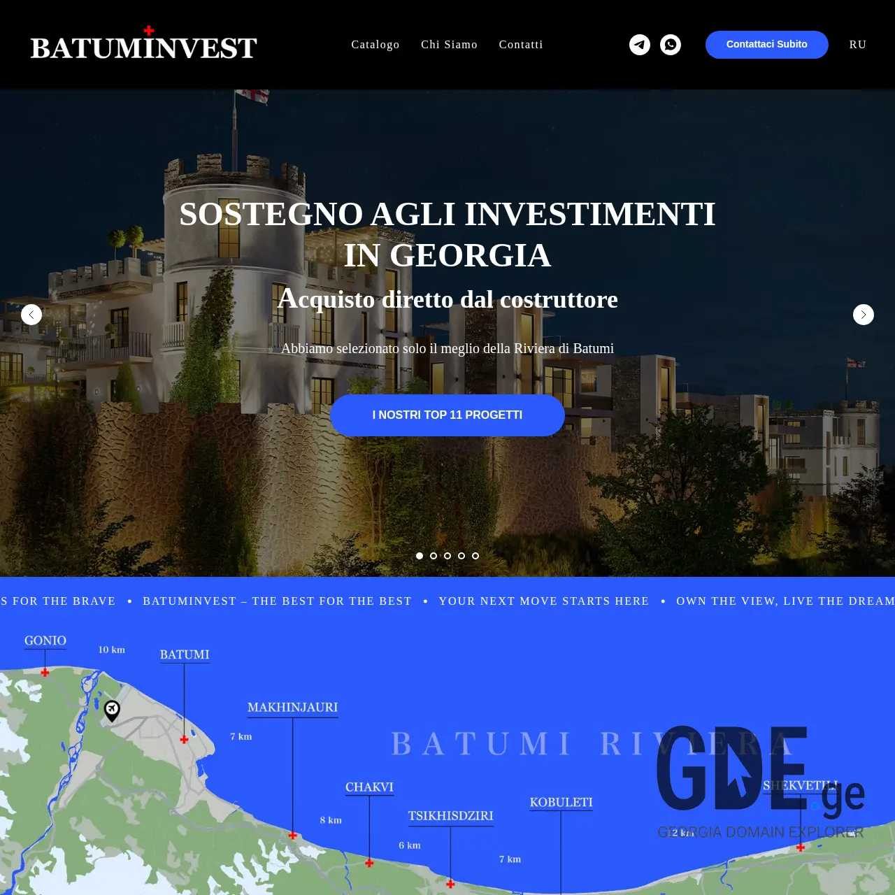 Screenshot of the site batuminvest.ge at 2026-01-15