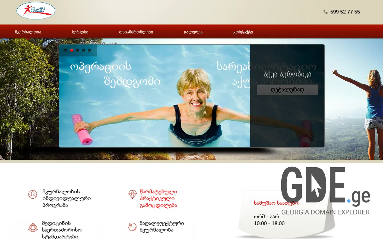 Screenshot of the site bazi.ge at 2025-11-28