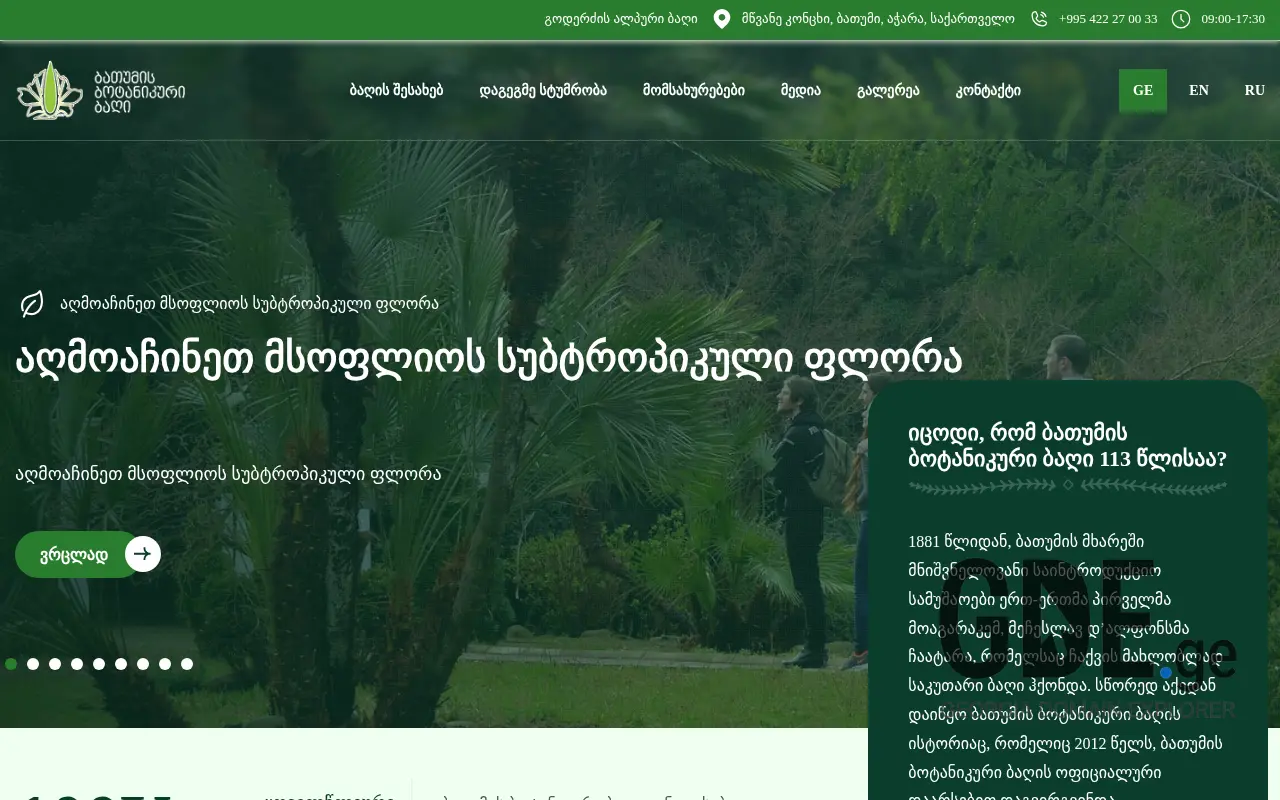 Screenshot of the site bbg.ge at 2025-11-28