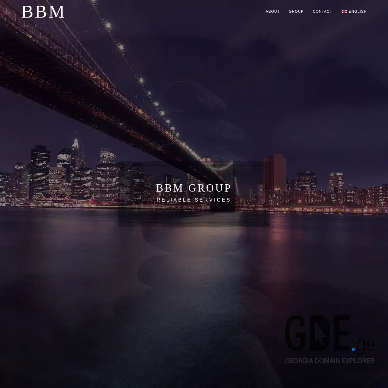 Screenshot of the site bbm.ge at 2025-12-15