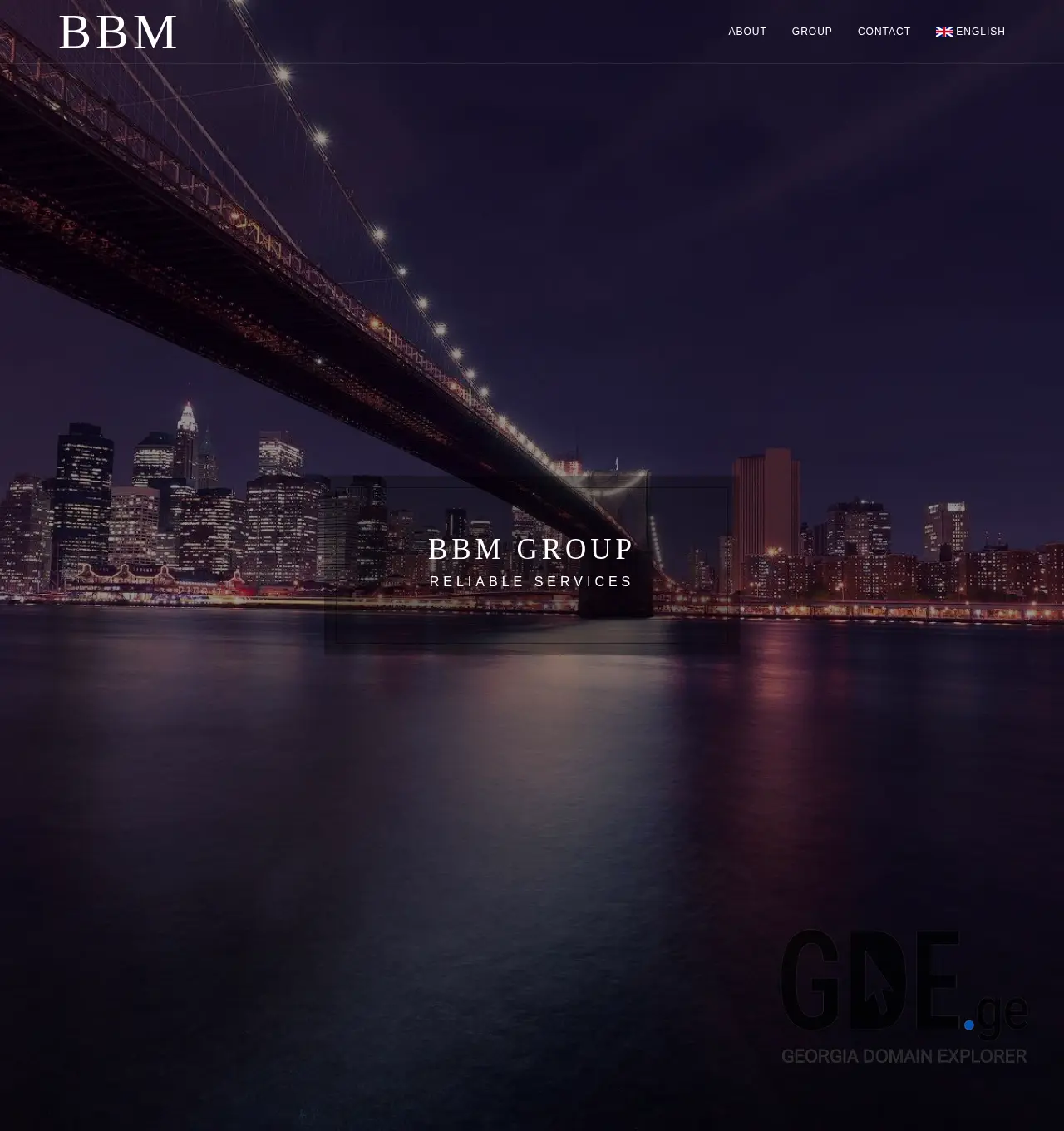 Screenshot of the site bbmgroup.ge at 2025-11-30