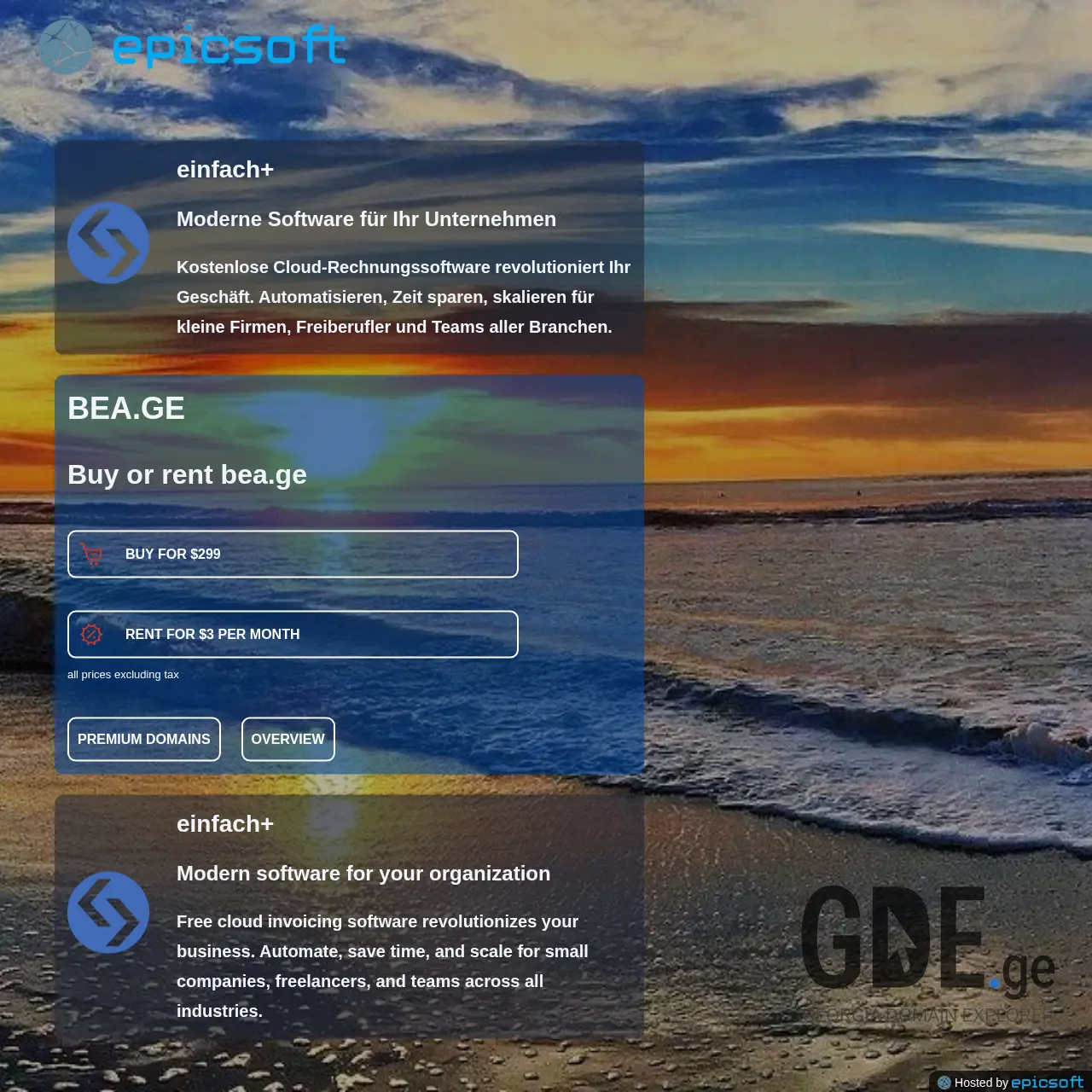 Screenshot of the site bea.ge at 2025-12-08