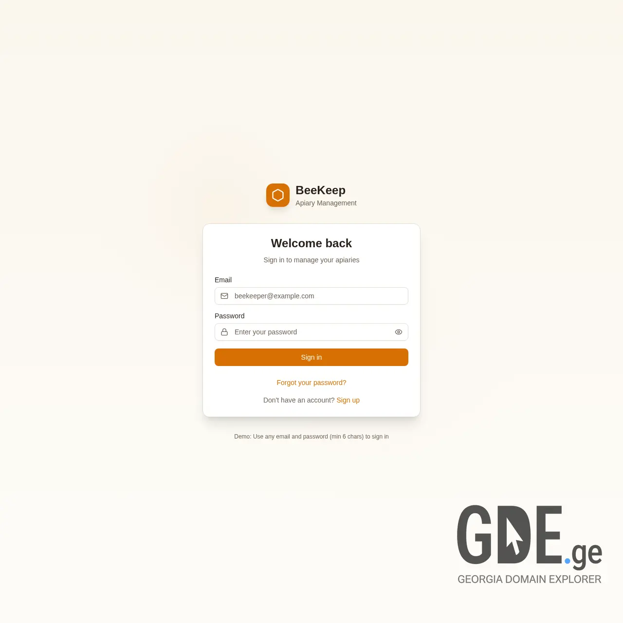 Screenshot of the site beehub.ge at 2025-12-17