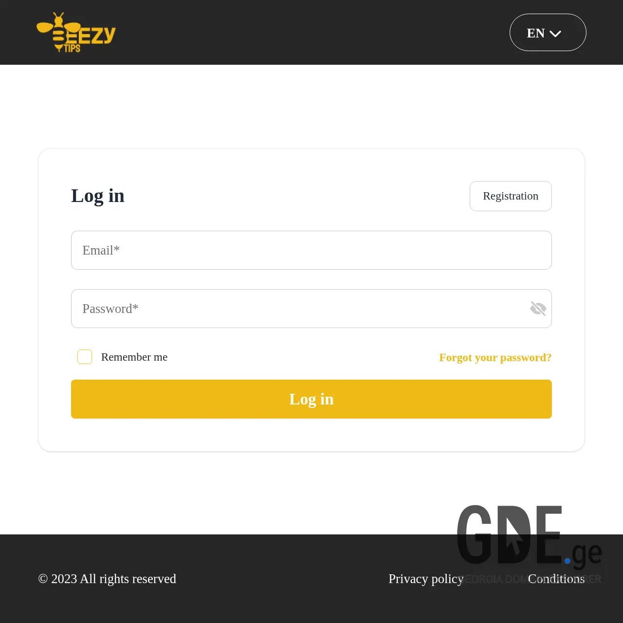 Screenshot of the site beezytips.ge at 2025-12-08