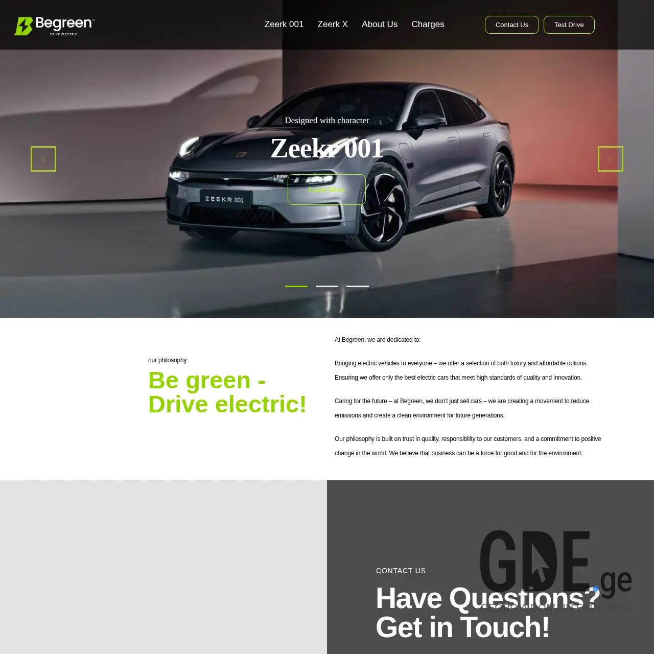 Screenshot of the site begreen.ge at 2025-12-07