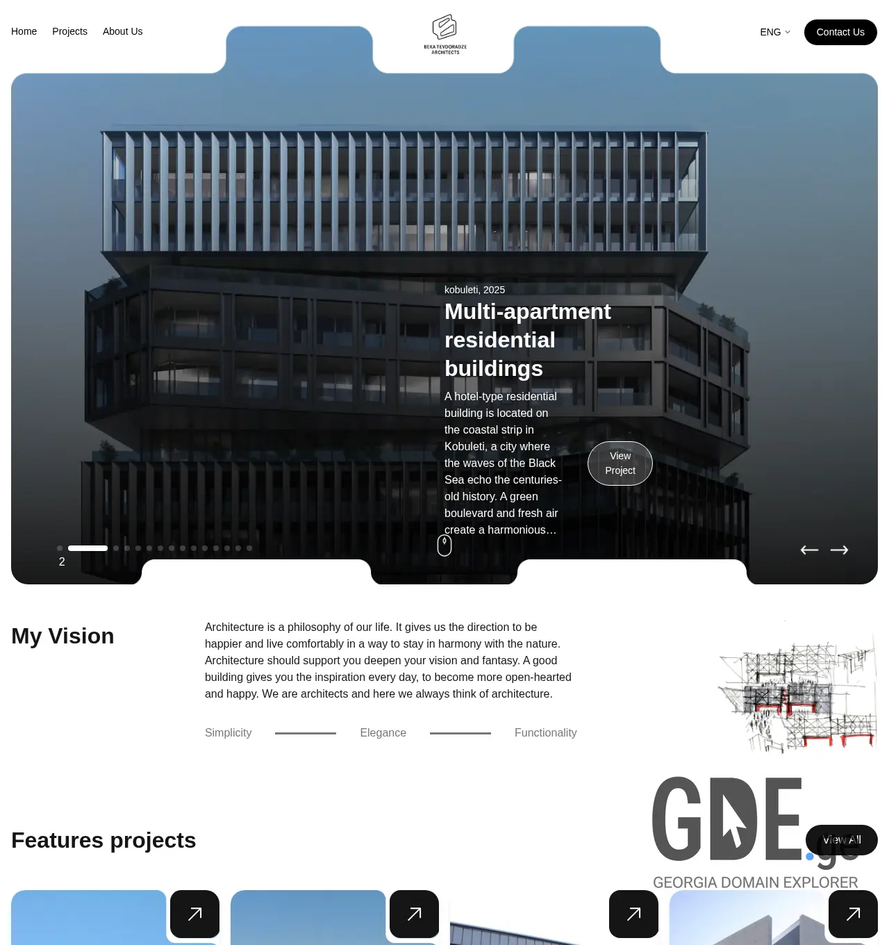 Screenshot of the site bekatevdoradze.ge at 2025-11-30