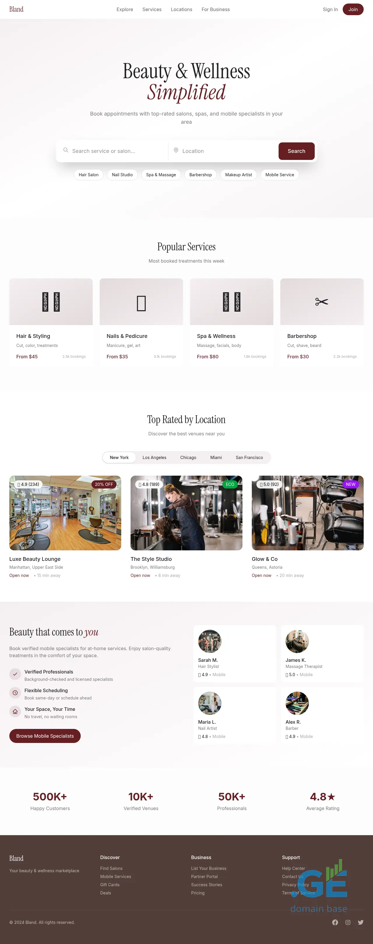Screenshot of the site beland.ge
