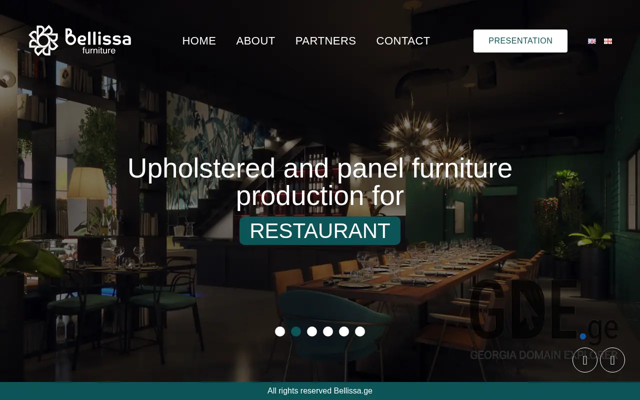 Screenshot of the site bellissa.ge at 2025-11-28