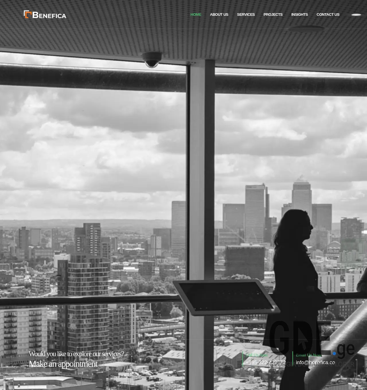 Screenshot of the site benefica.ge at 2025-11-30