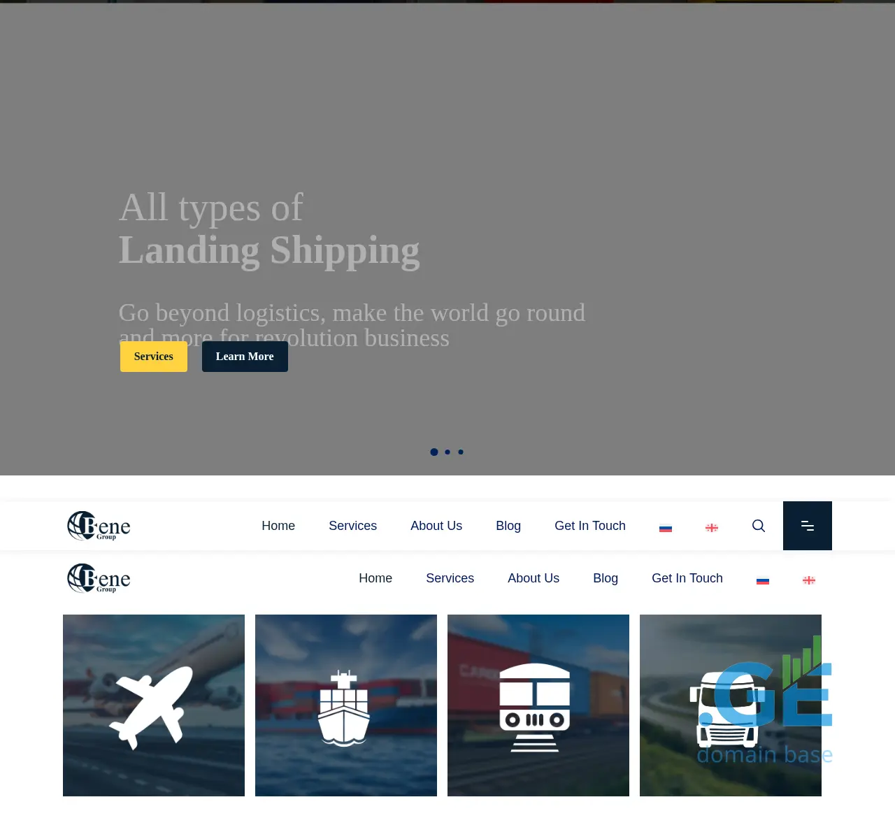 Screenshot of the site benegroup.ge at 2025-11-24