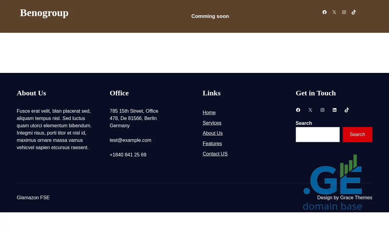 Screenshot of the site benogroup.ge