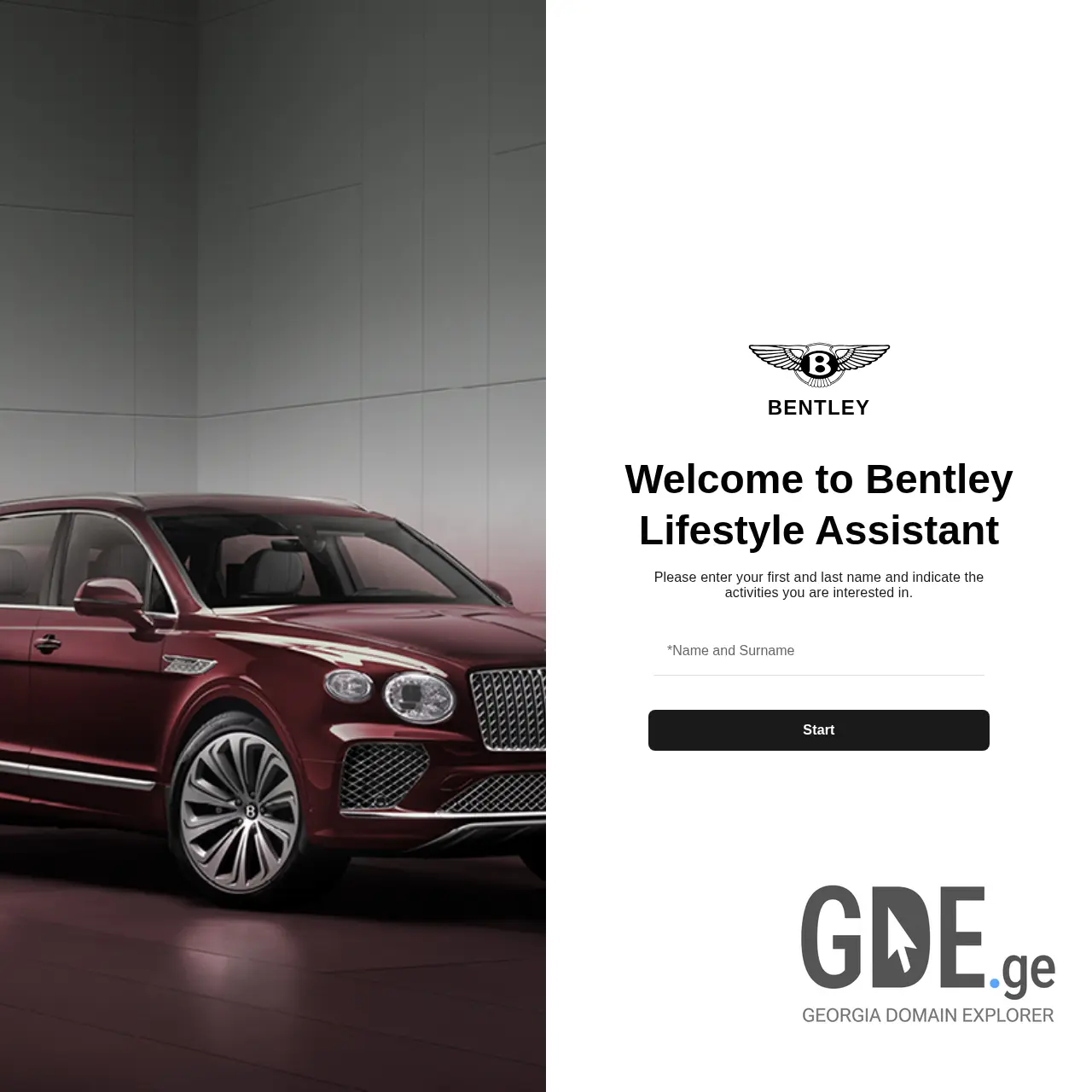 Screenshot of the site bentleylifestyle.ge at 2025-12-08