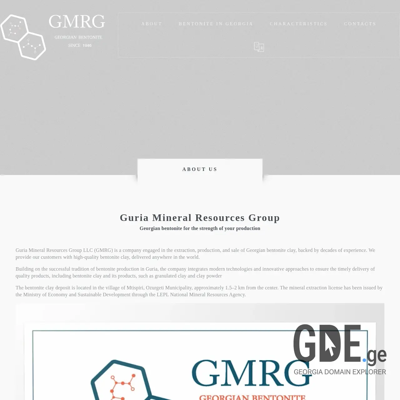 Screenshot of the site bentonite.ge at 2025-12-08