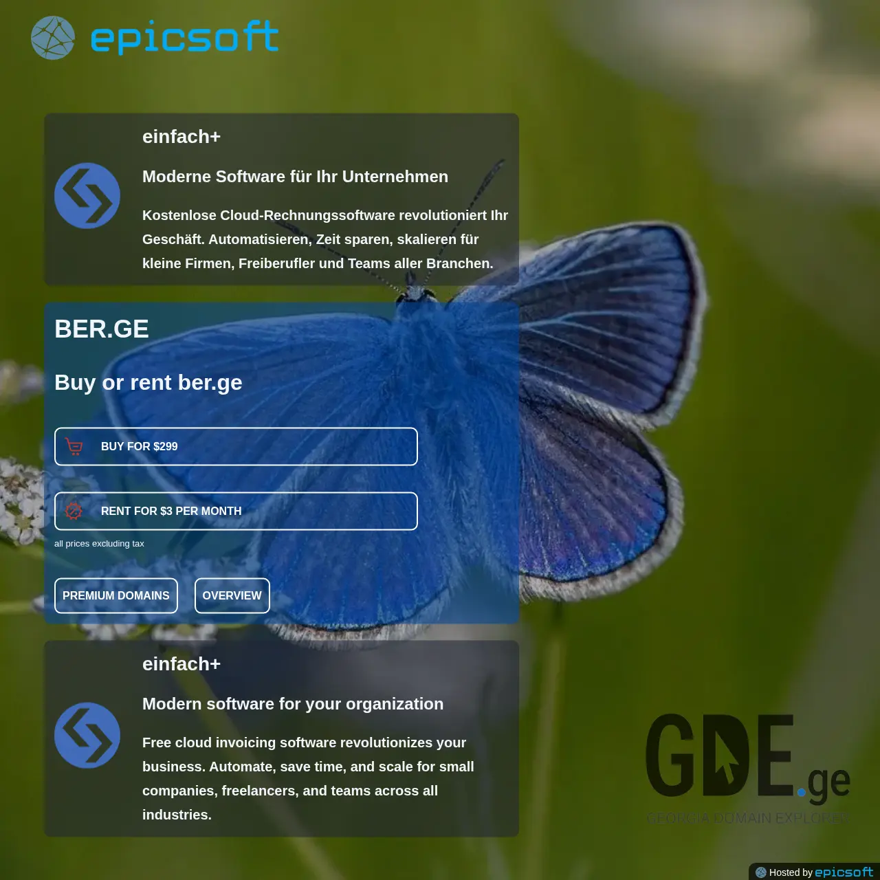 Screenshot of the site ber.ge at 2025-12-08