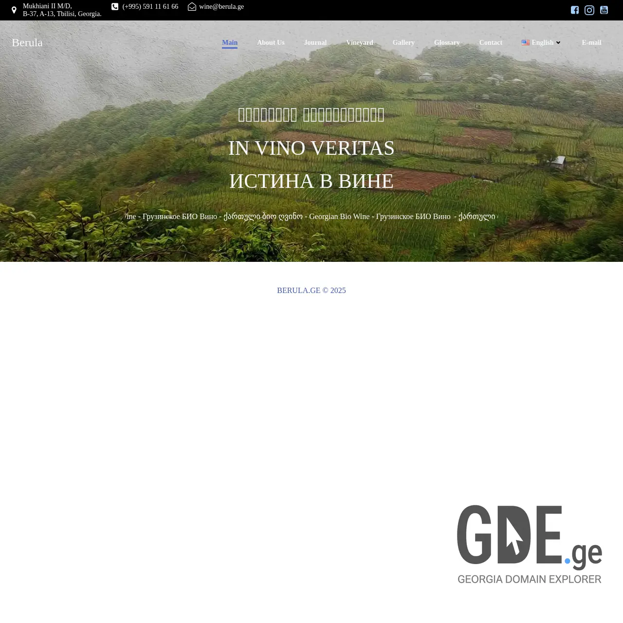 Screenshot of the site berula.ge at 2025-12-08