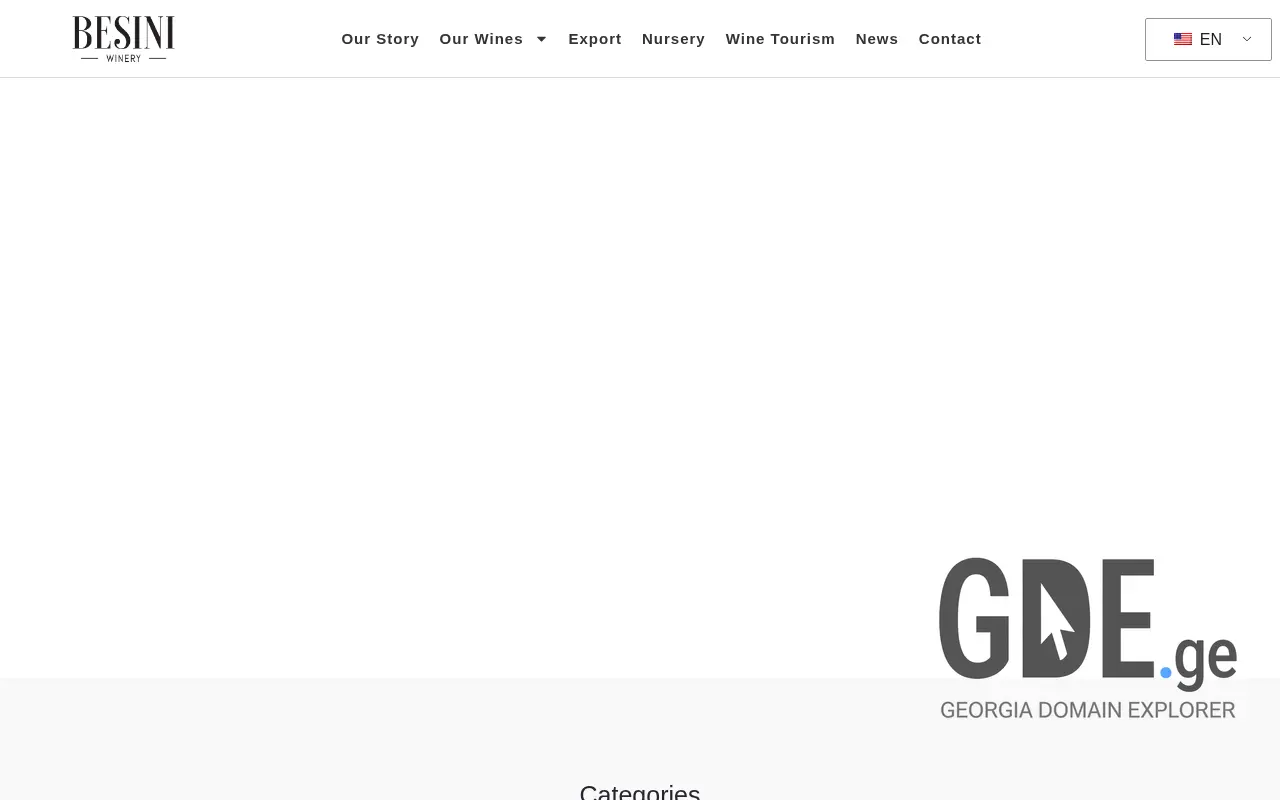Screenshot of the site besiniwine.ge at 2025-11-28
